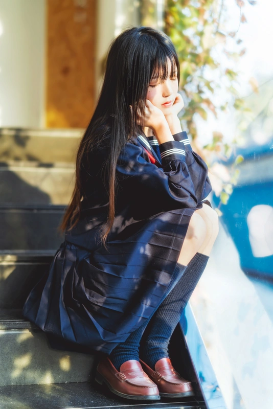 小小少女 黑色水手服 - 桜桃喵
